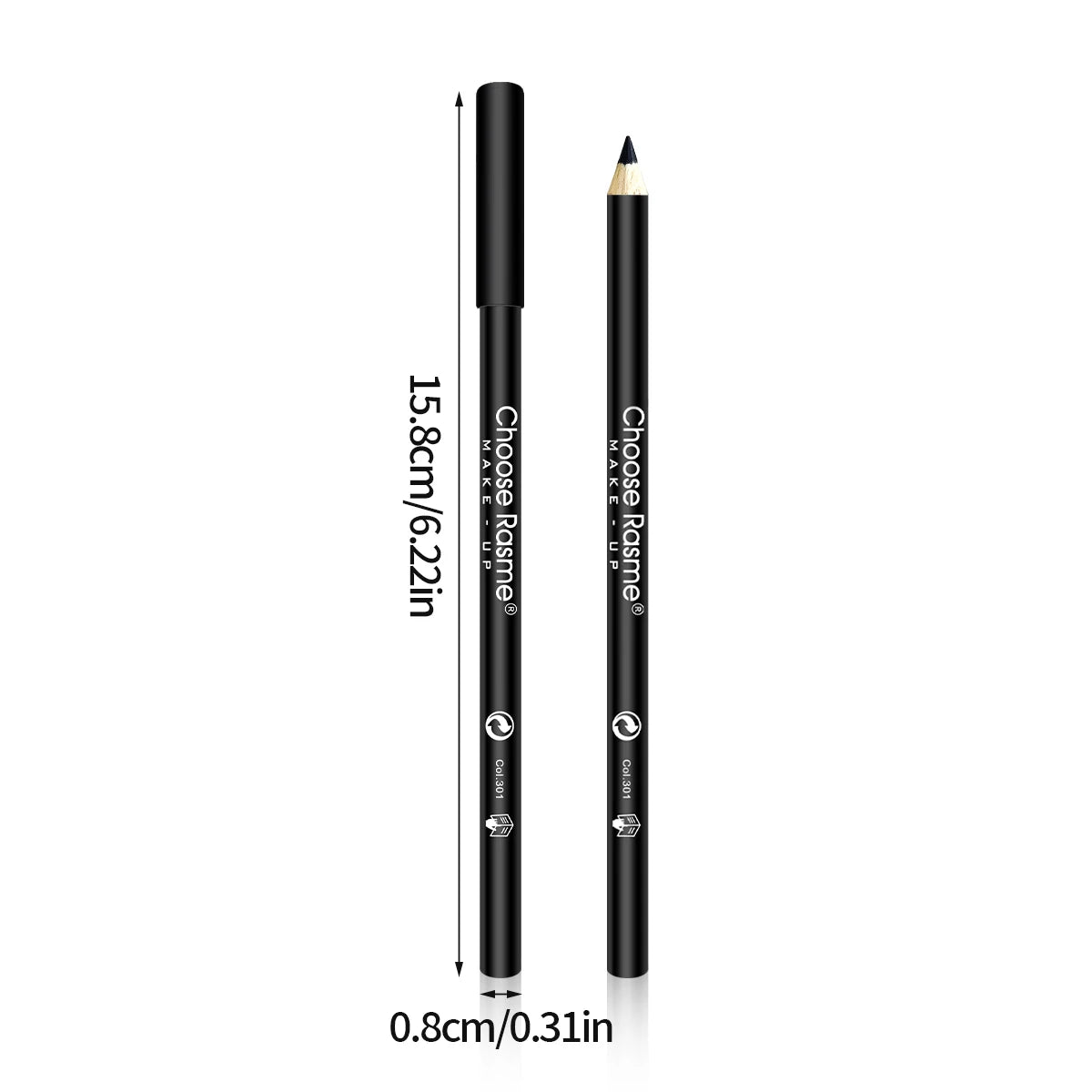 12pcs Waterproof Black Eyeliner Pencils-Smudge-Proof, Long-Lasting &Beginner-Friendly Eye Makeup ﻿